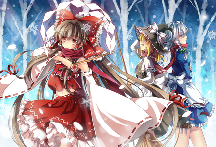  Ya I don't have a o espaço to every character I wished that was real lol. But some would be: naruto Chun-li (SF) Nelliel (Bleach) Mai (KOF) Rosalina (Mario) Practically any girl from Touhou lol And many more. In the picture (Marisa,Sakuya and Reimu from Touhou)