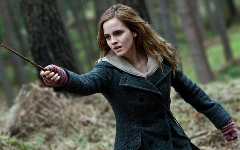  Hermione with her wand :)