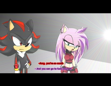 WTF (but really want him 2 stay)
Shadow: MORNING!!!
Me: O.O WTF 1. Get the f%:* out but 2. You do that again and ill kiss u
Shadow: Pls do
Me: *uses telekinesis on him and uses chaos control to go away* sucker!!!
SHADOW: Oh really
Me. Gawd damn it!