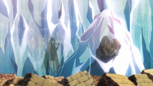  I hate romantic things but I liked the moment when Esdeath was dying and went 次 to Tatsumi , became ice and disapeared .