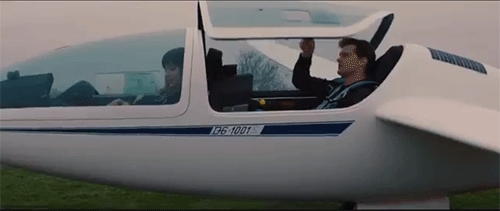  Jamie and Dakota in a glider<3