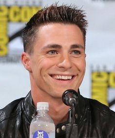  Colton with a microphone<3