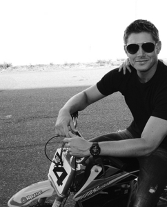  Jensen on a motorcycle<3