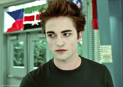  Edward looking out of the corner of his sexy vampire eyes<3