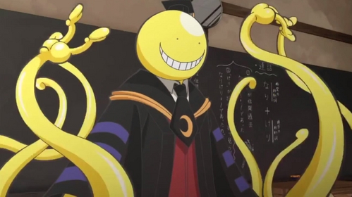  Ill stick to crushes and leave the waifus outta this! hahaha 1. Definitely Koro Sensei! H|e may look weird but he is very charming and cool and mysterious and ummm TENTICLES!!!! Nurufufufufufu. ;) He's from Assassination Classroom btw. 2. HUGE crush on Tanaka Ryunosuke from Haikyuu for obvious reasons!!! Man that boy!