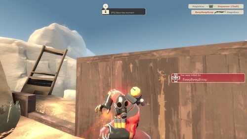  Pyro from TF2 taunting.