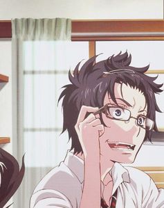  Rin wearing Yukio's glasses