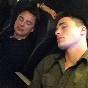  JB and CH sleeping angels<3