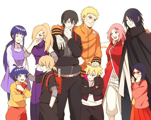 yes ino and sai have a son named inojin btw sasuke marries sakura and have a girl sarade 나루토 and hinato have a boy and a girl