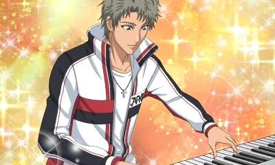 Choutarou Ootori from Prince of Tennis. Not only he's skillful in tennis, but also in music. He knows how to play piano and violin the most and has a perfect pitch and sharp hearing..! >//////<