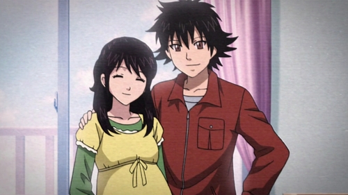 since someone chose sanae and akio ... i would choose ryousuke and haru{ but they both died in the series :(  }