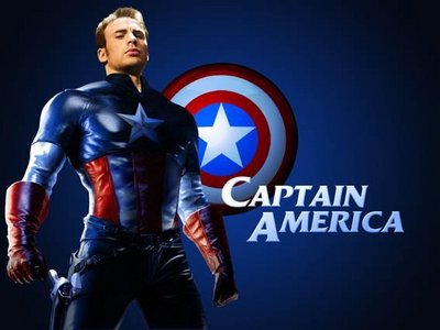  Chris Evan wearing his Capt.America/Avengers costume<3