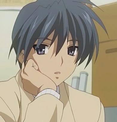  Hhmmm I would say Okazaki Tomoya from Clannad! He is the coolest 日本动漫 guy in my opinion but also certainly kind of weird. x3
