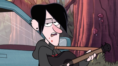  Robbie Valentino from "Gravity Falls"* *I was happy when Dipper Pines/Alejandro Burromuerto exposed Robbie as a rip-off artist (for ripping his song for Wendy from other bands), causing Wendy (the Courtney) to dump him.