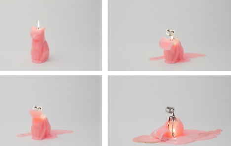  Cat candle.