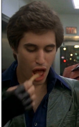  Looks like Joey is doing something erotic with a fry sa pamamagitan ng his juicy tongue :P