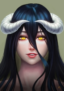  Here: It's a picture of Albedo from the new 日本动漫 Overlord. Found it on yande.re