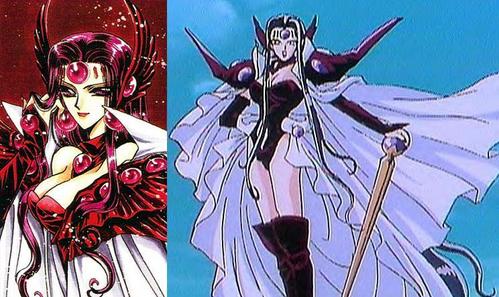 Alcyone from Magic Knight Rayearth.The first foto is from the manga,the secondo one from the anime.
