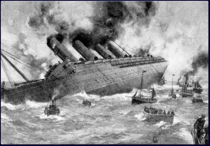  The Lusitania and the USS Arizona. That's my پسندیدہ crossover ship. World Wars OTP.