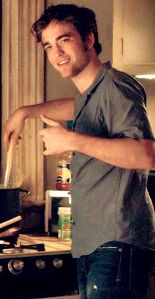  my babe cooking me dinner...I'd rather eat him<3
