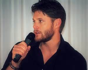 Jensen in a black shirt