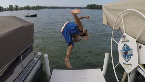  Justin doing a flip ;)