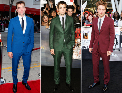 a triple dose of Pattinson in bright colors<3