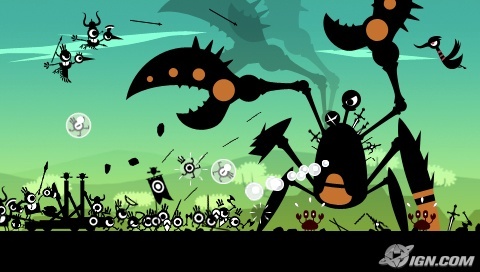 I quite like the art style of Patapon. 