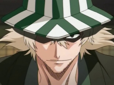  Kisuke Urahara well to be short...........????? well our personalities are alike when i watched him i felt like im watching my story...im not talking about powers.......only personalities.........and stories....he he he h thats how i got attracted to him.........he he he he