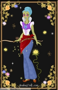 Here's mine. I made her to be a SciFi alien princess. I've thought they needed one of those for a while.