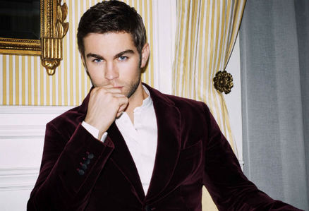  Chace in a velvet D&G jacket<3