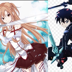 I know a good fantasy, magic, vr, mmo, rpg. I don't recommend for viewers under at least 11. It's called sword art online. Below are 2 of the main characters. On the right is Kirito sometimes known as the black swordsman . And on the left is Asuna sometimes known as the flash Kirito's girlfriend.