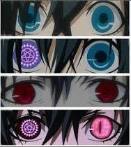  All of Ciel Phantomhive's eyes are so cool even his normal eyes! ♥ He is from Black Butler.