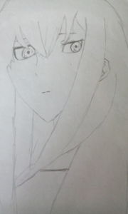  This is my terrible picture of Kurisu from steins;gate. I'm sorry that it's so bad 😢