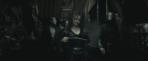 I go on Deviant art and look at pictures of Bellatrix, Azula, or Regina (die a little when I come across awkward fetish art that always seems to be on DA). That or I listen to music or type fanfics. I'm typing this one about Bellatrix and Regina.