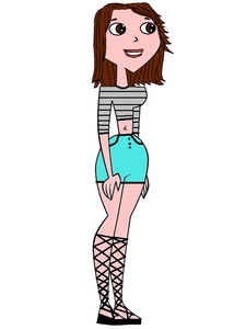  Name:Tessa Age:16 Hair:Shoulder length black and wavy Top:White striped(black stripes) crop puncak, atas with the sleeves reaching above the elbow Bottom:High waisted green shorts Shoes:Heels/sandals that menyeberang, salib to below her knee Body Base:Courtney(she's like a sunkissed color) Anything Else:Black winged eyeliner and dark brown eyes) I tried doing her but I got the skin, mouth atau hair right:/ The kemeja is white, idk why I drew it grey. Thank you!:)