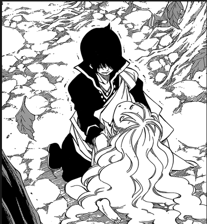  CHAPTER 450 SPOILER My theory is when Zeref and Mavis kissed Zeref understand how valuable a life can be even Mehr so his curse -ankhseram- did kill her