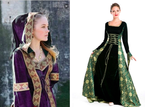  One of these two dresses would be nice coz I'm a nerd. Unfortunately most mediaeval gowns are custom-made and ~$700.
