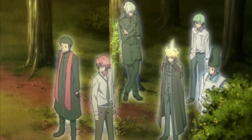 1st Vongola Family Giotto, Knuckle, Lampo, Alaude, Ugetsu Asari, and G.
