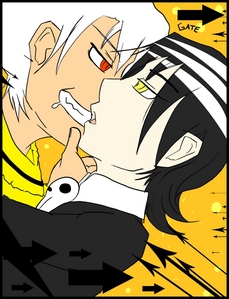  Mephisto and I. He is my husband and I প্রণয় him so much~~~ <i>Ahem.</i> Anyways, Soul x Kid. c: