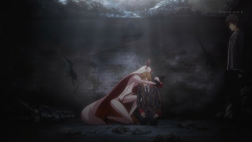 Qualidea Code:
The reunion of Canaria Utara and Ichiya Suzaku.
Why is it awkward, because Canaria had an alien look induced by an illusion.
The awkwardness thankfully ends once she breaks Ichiya's chip, which was the source of the illusion.
