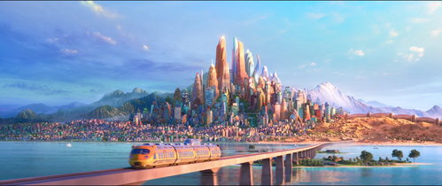  Probably Judy's train ride to Zootopia and going through all the different districts. It's a world I want to see más of.
