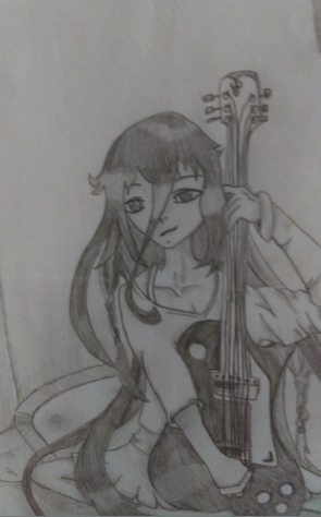  Not the best, but I tried. (: I kinda saw her as someone who would play guitar.