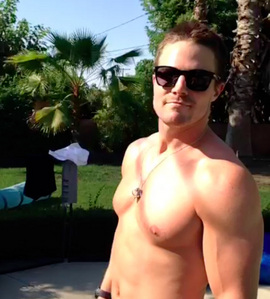  here's another shirtless hottie from Canada...Stephen Amell