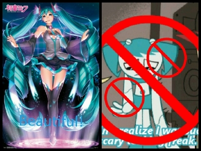  Hatsune Miku is better. My life as a Teenage Robot Jenny Wakeman XJ9 sucks. That दिखाना is for little babies. Hatsune Miku and all her संगीत and डिज़ाइन is amazing. And super Kawaii Beautiful. (Hatsune Miku प्रशंसकों only!)