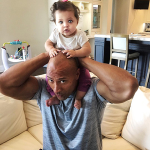  Dwayne Johnson with his daughter