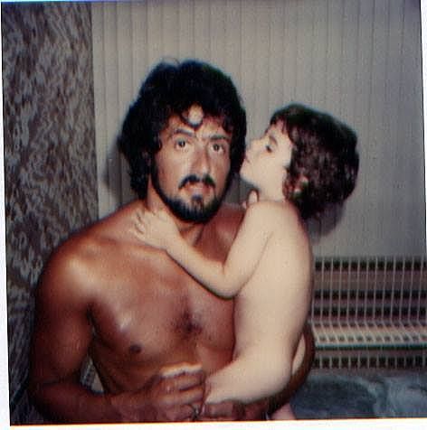  Sylvester in 1979 with his elder son, Sage :)