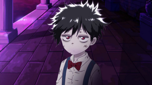  Since posting a picture of shota Mephisto would be too predictable and he was probably actually spawned from the pits of Gehenna as a full-fledged demon--*quickly inhales*--here's an adorable picture of Staz from Blood Lad as a kid! :D