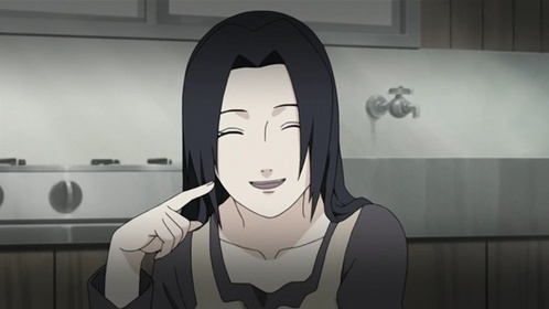 Uchiha Mikoto from Naruto is barely in the series, but I really like her. 