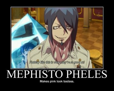  I'd say that Mephisto Pheles from Blue Exorcist looks an awful lot like me.